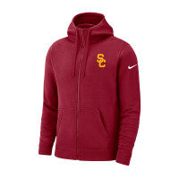 USC Trojans Men's Nike Cardinal SC Interlock Club Fleece Full Zip Hoodie